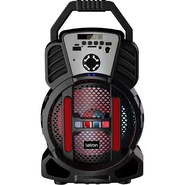 Caixa Acustica Letron Portatil TWS C/LED