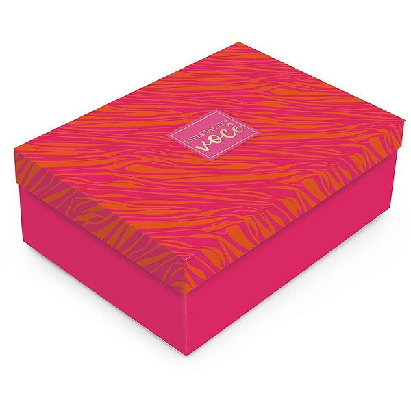 Caixa para Presente com Tampa Retangular P 24X18X8CM Feline PCT.C/10