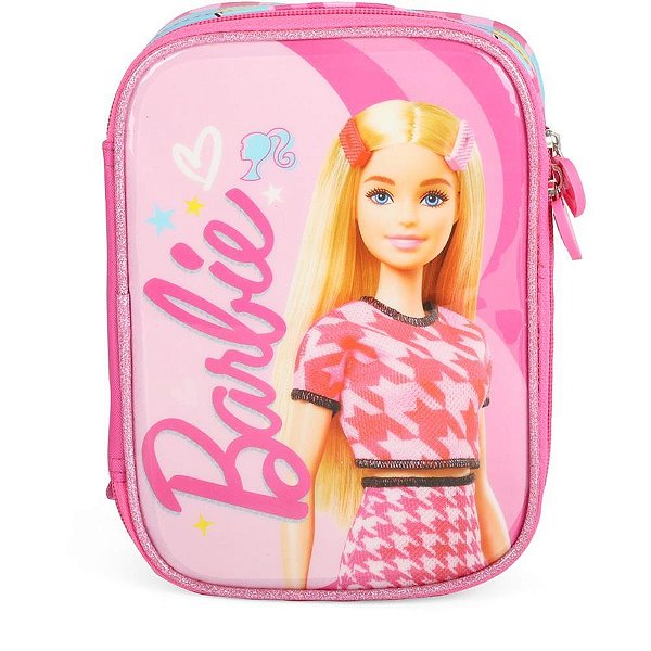 Estojo BOX Tecido Barbie G PINK