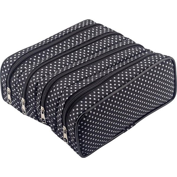 Estojo Quadruplo Lona Estampado Sortidos