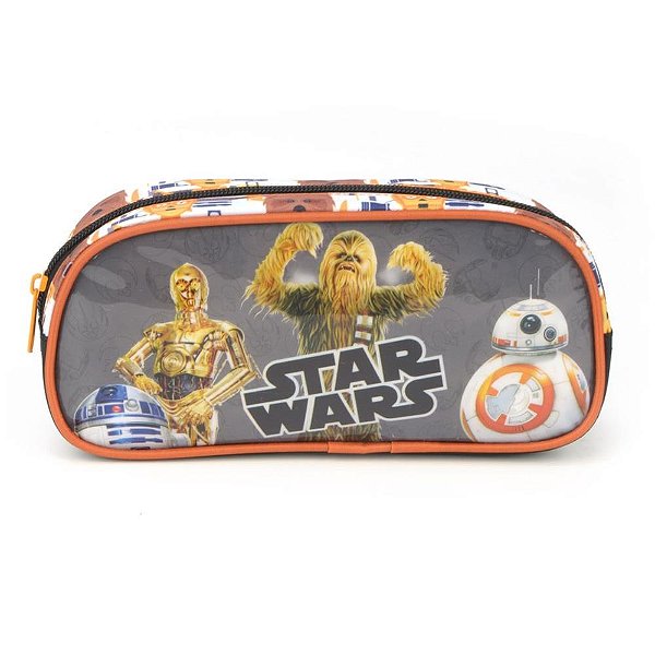Estojo Simples STAR WARS GD Tecido Laranja
