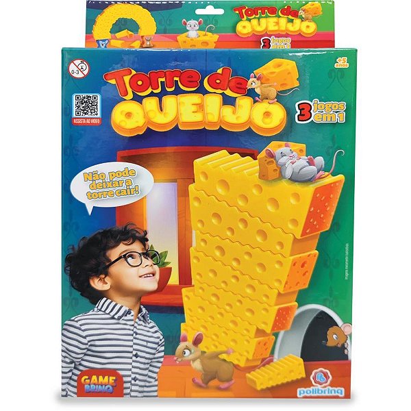 Jogo Diverso Torre de Queijo 3EM1