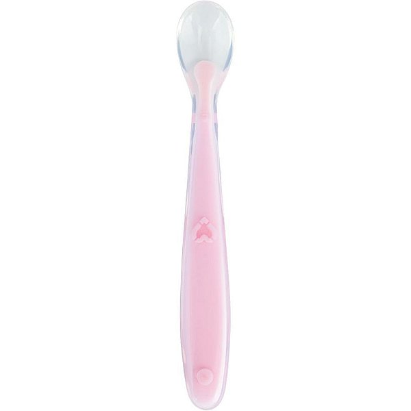 Kit Alimentacao Colher BABY Rosa SILICONE/ANAT