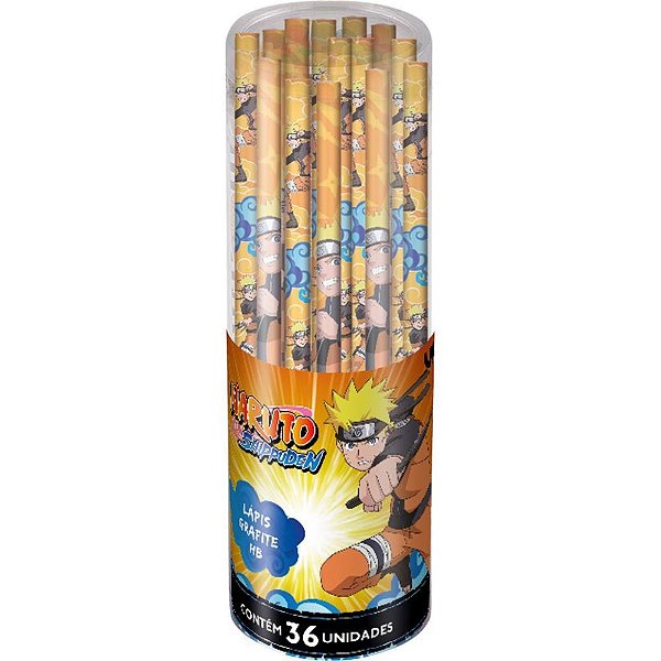 Lapis Preto Redondo Decorado Naruto POTE-36