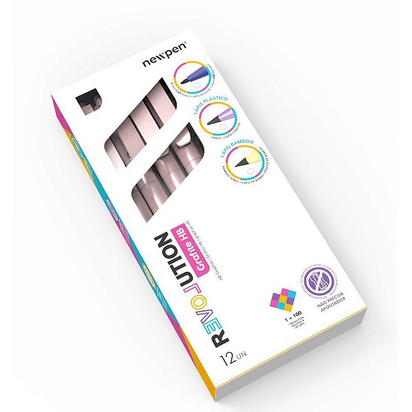 Lapis Preto Redondo REVOLUTION-R HB Rose Retratil CX.C/12