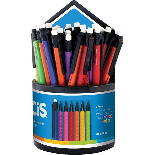 Lapiseira 0.7MM CIS SMARTY 6CORES POTE-48