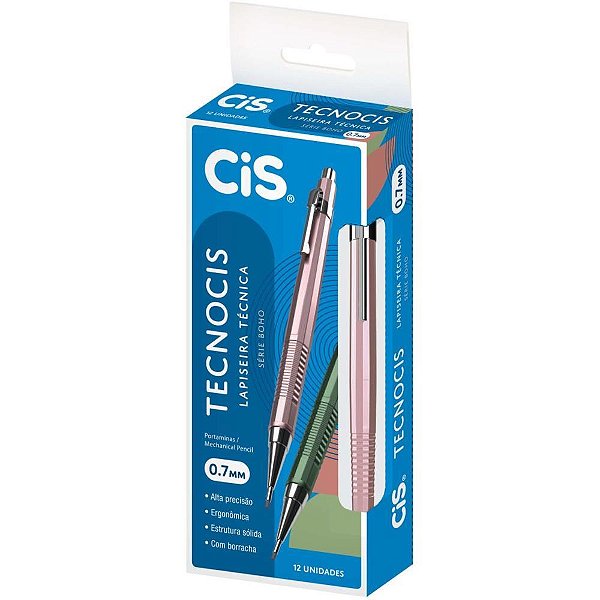 Lapiseira 0.7MM Tecno CIS Boho Rosegold CX.C/12