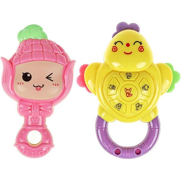 Mordedor e Chocalho Chocalho 2 Pecas Caixa