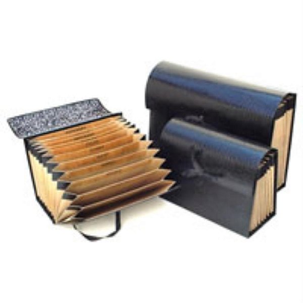 Pasta Sanfonada Papel Oficio 31 Divisoes Preta Luxo