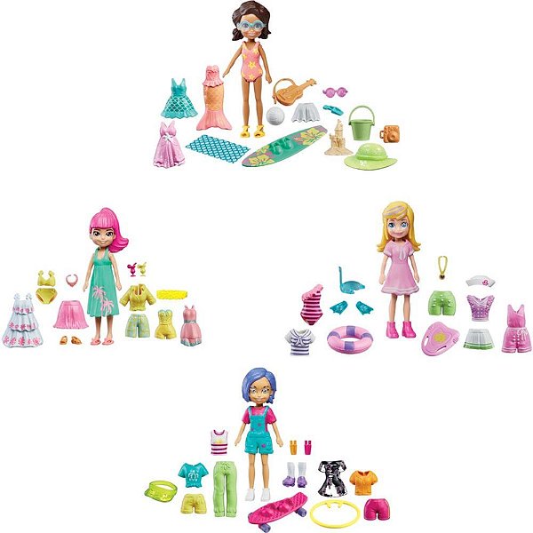 Polly Pocket CONJ Super KIT Moda Aquatica Sortido