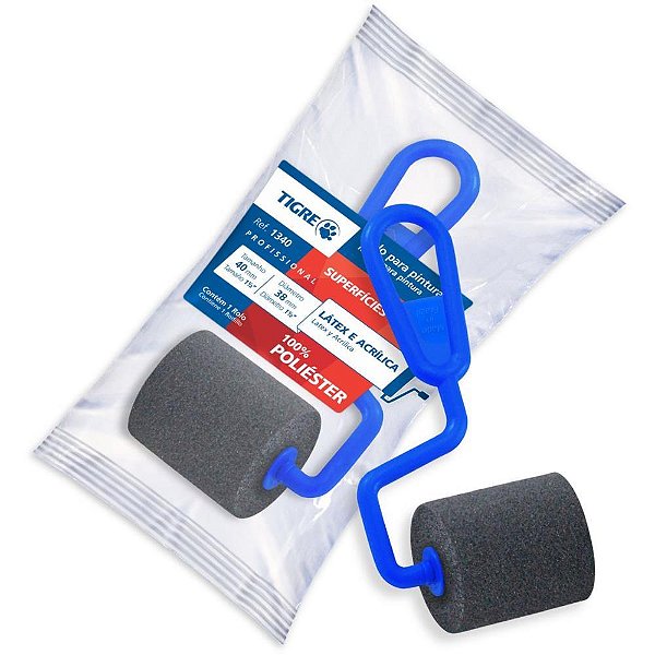 Rolo de Pintura Espuma POLIEST.1340 Cinza 4CM CX.C/24