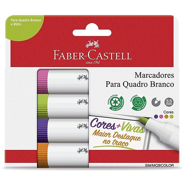 Pincel Quadro Branco Colors Estojo 4 Cores PCT.C/08