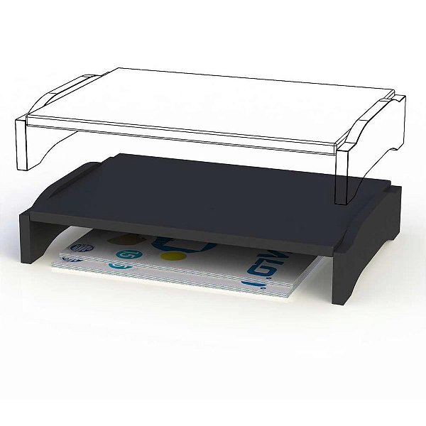 Suporte para Monitor Preto S/GAVETA 35X24X6,5CM