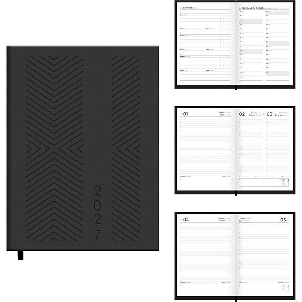 Agenda 2026 Compacta Preta 176F.145X205MM PCT.C/05