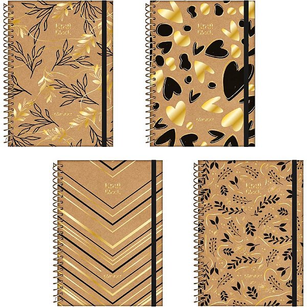 AGENDA/PLANNER Permanente KRAFT BLACK ESP 80F 175X242MM PCT.C/04