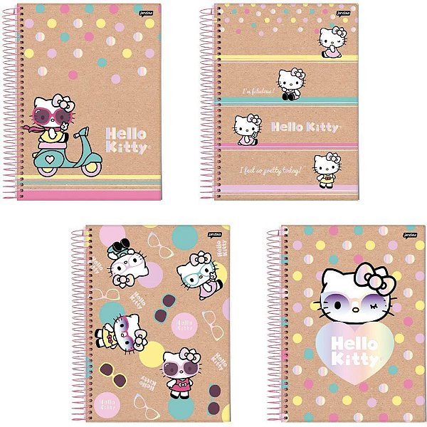 Caderno 01X1 Capa Dura Hello KITTY KRAFT 80FLS PCT.C/04