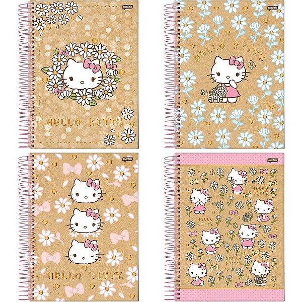 Caderno 10X1 Capa Dura Hello KITTY KRAFT 160FLS. PCT.C/04