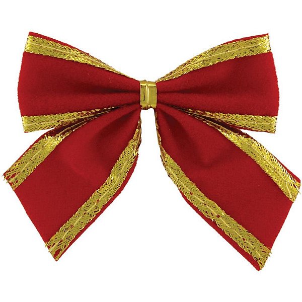Artigo para Decoracao Natal Enfeite Laco 6CM VERM.C/BORDA PCT.C/06