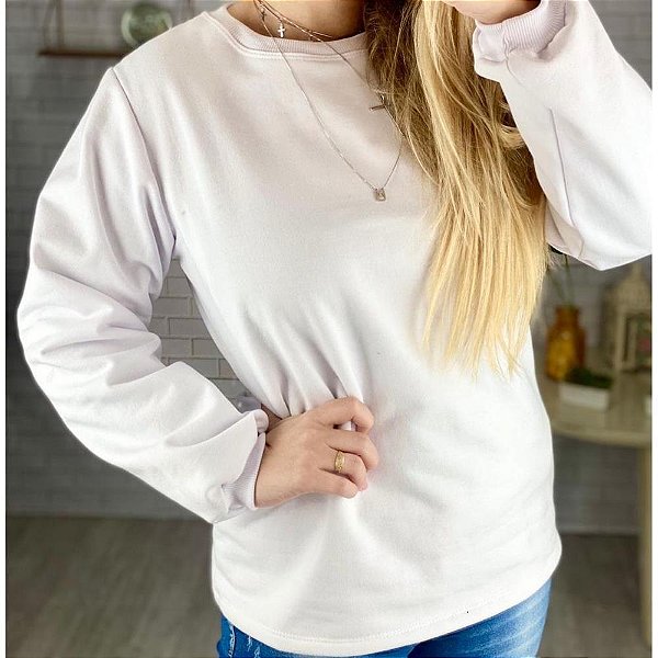 Moletom Adulto Branco M
