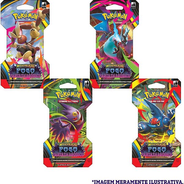 Jogo de Cartas Pokemon ME02 Fogo Fantasmagori DP.C/24