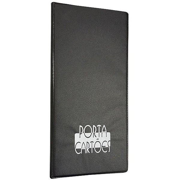 Porta Cartoes de Visita Preto 110X250MM P/80 Cartoes PCT.C/04