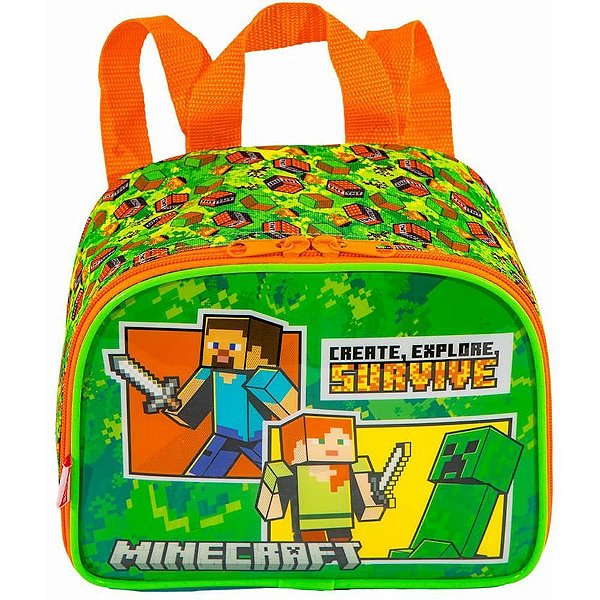 Lancheira Termica Minecraft Survive MAO/COSTAS