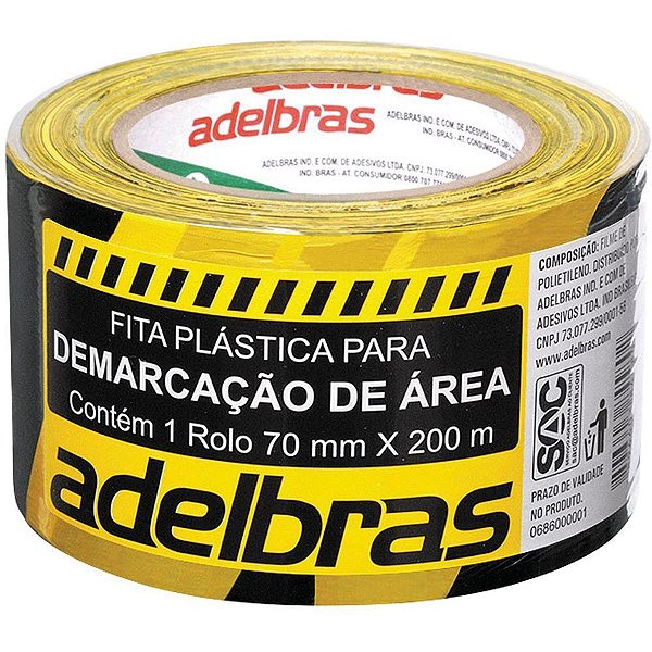Fita para Demarcacao de Area Zebrada RC 70MMX200MX0,04MM
