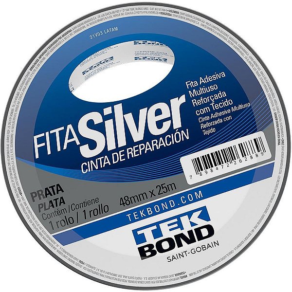 Fita de ALTA Resistencia Silver Prata 48MMX25M