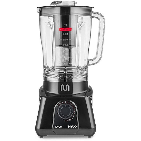 Liquidificador Turbo 1200W 12VEL 220V Preto