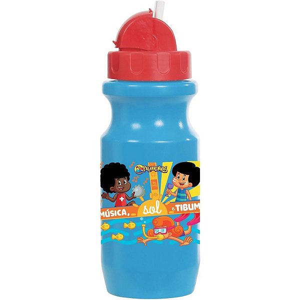 Garrafa Plastica 3 Palavrinhas Retratil 580ML