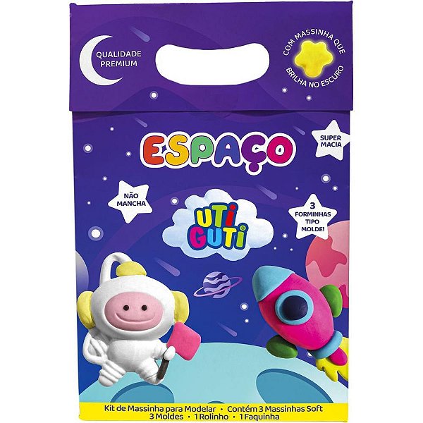 Massa para Modelar Criativa KIT Espacial Utiguti 8PCS