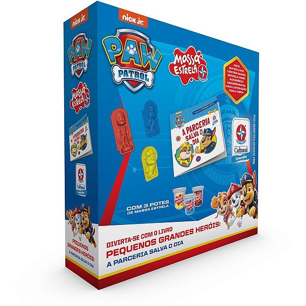 Livro Brinquedo Ilustrado Patrulha Canina Chase C/MASSA