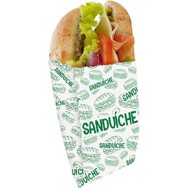 Embalagem para Alimentos Saco Fundo Sanduiche 14X13,5X5 PCT.C/100