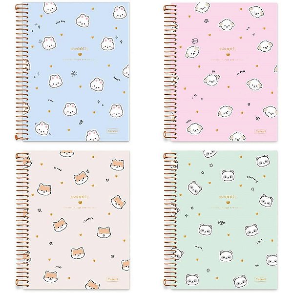 Caderno 01X1 Capa Dura Sweetly 2EM1 C/PLANNER 88FLS PCT.C/04