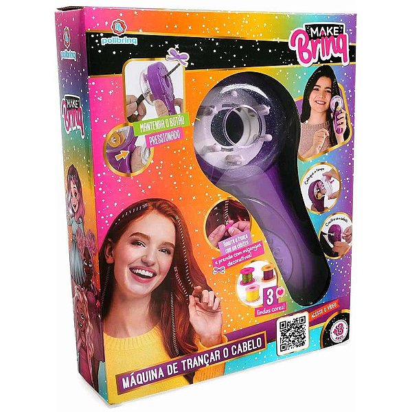 Maquiagem e Beleza Infantil Make BRINQ Tranca Cabelo KIT