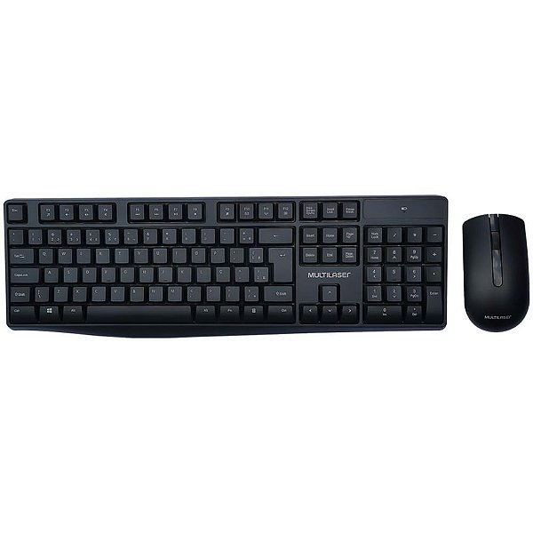 Kit Perifericos Teclado+mouse sem Fio Preto KIT