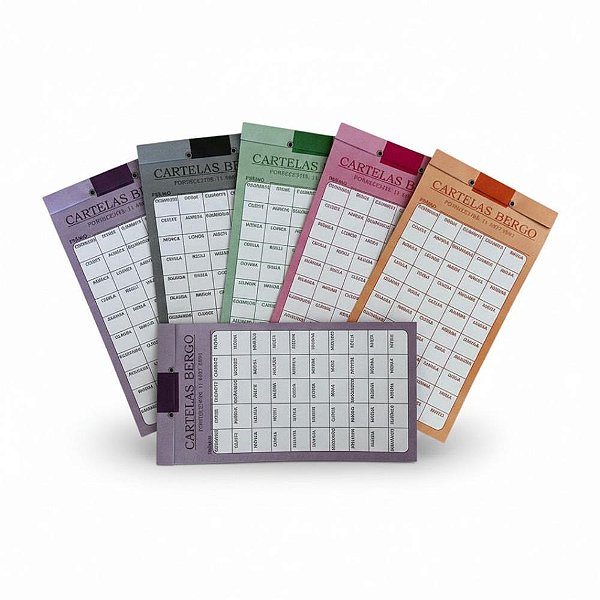 Cartela de Rifa C/50 Nomes PCT.C/50 Cartelas Pacote