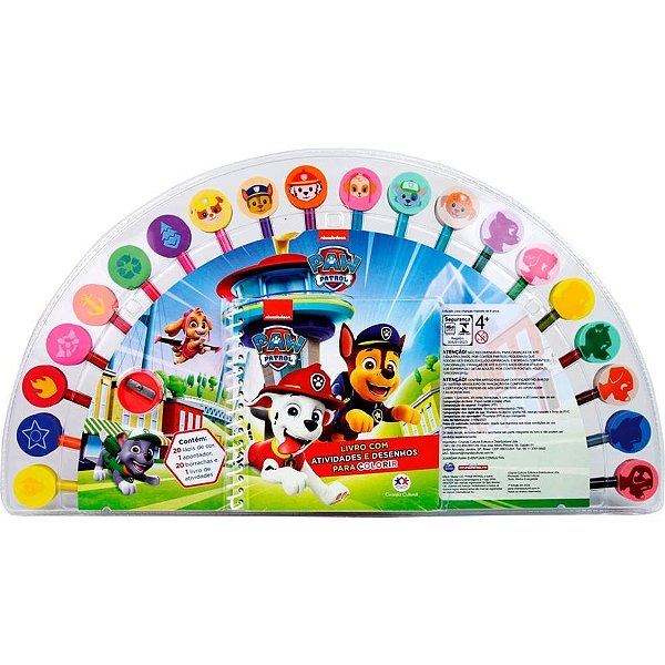 Livro Brinquedo Ilustrado KIT Divertido Patrulha Canina