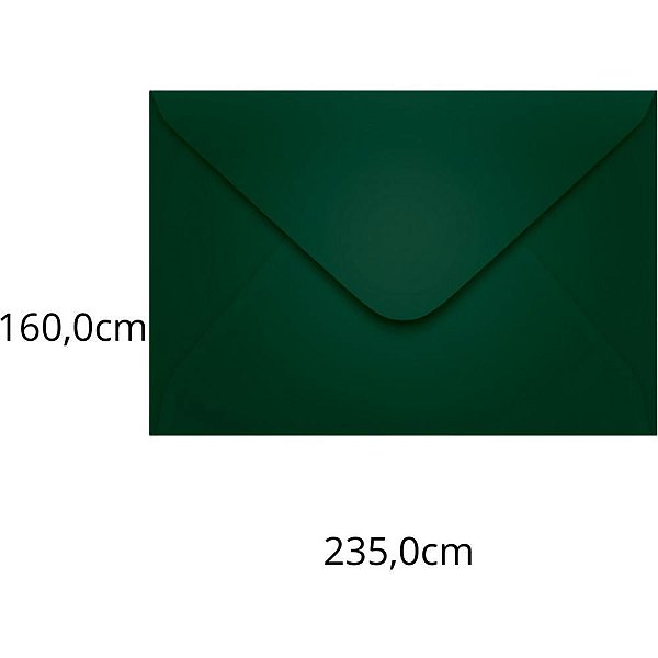 Envelope Convite Colorido 160X235 Vd.escuro Brasil 80G PCT.C/100