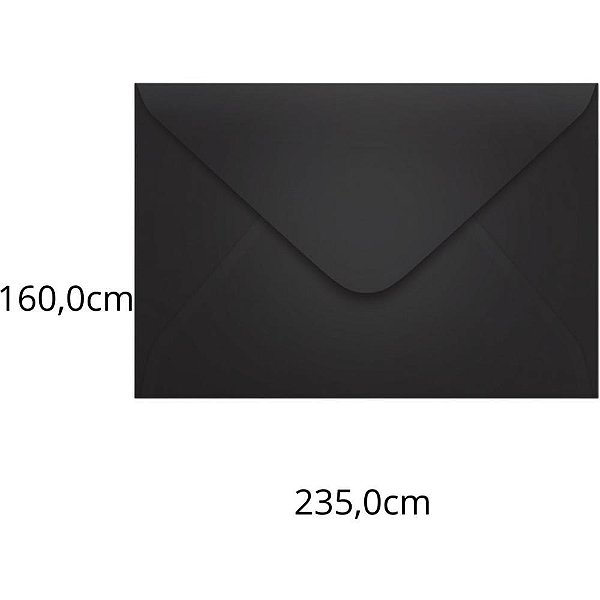 Envelope Convite Colorido 160X235 Preto LOS Angeles 80G PCT.C/100