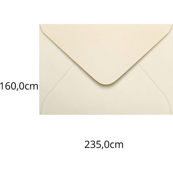 Envelope Convite Colorido 160X235 Creme Marfim 80G PCT.C/100