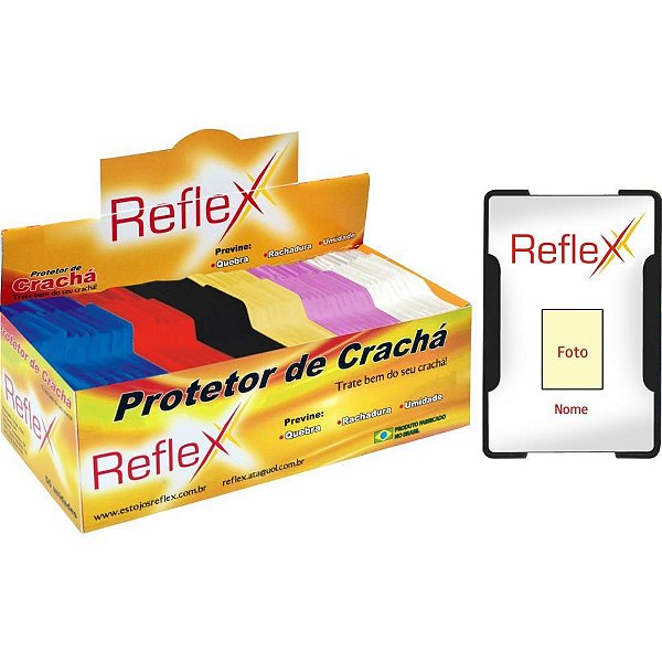 Protetor para Cracha Plastico Cores SORT.54X86MM CX.C/50