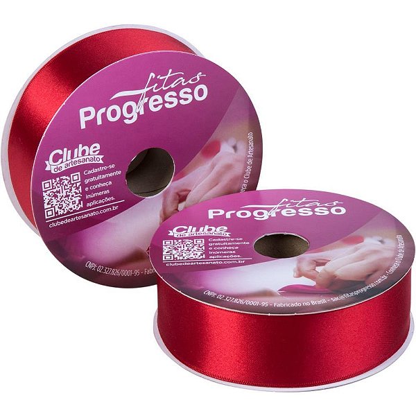 Fita de Cetim 38MM 50M. Vermelho 209 Rolo