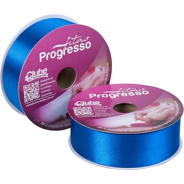 Fita de Cetim 38MM 50M. Azul Royal 214 Rolo