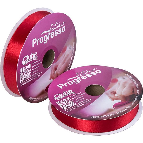 Fita de Cetim 22MM 50M. Vermelho 209 Rolo