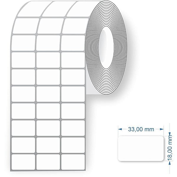 Etiqueta para Codigo de Barras Couche 33X18X30M 3CARREIRAS Rolo
