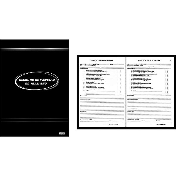 Livro Registro Inspecao do Trabalho 50F.22X32 PCT.C/10