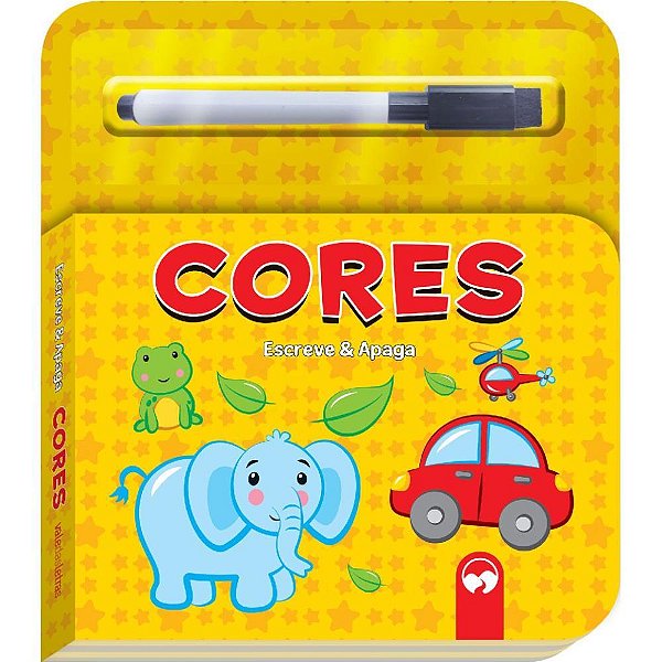 Livro Infantil Colorir ESCREVE e APAGA Cores