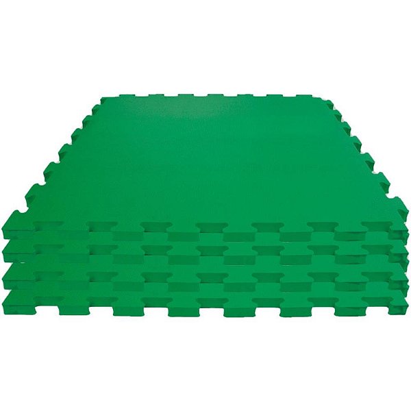 Tatame 04 Placas 1X1MX1CM Verde ESCUR Pacote
