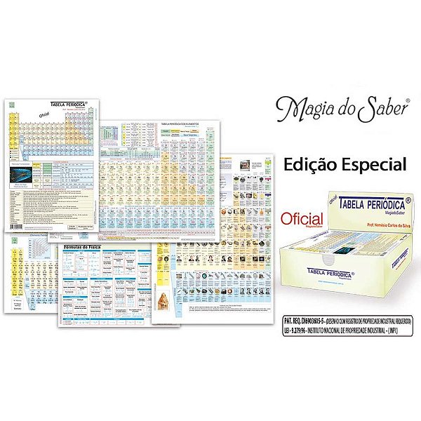 Tabela Periodica 5 Modelos+fotos dos Elementos KIT.C/15